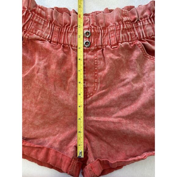 Wild Fable Paperbag‎ Barrel Shorts Orange Pull Up Small Beach Cruise Vacation - Picture 3 of 5